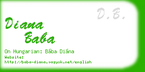 diana baba business card